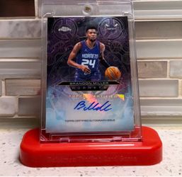2025-26 Topps Chrome Update Brandon Miller Hornets Chromograph Auto #CH-BM