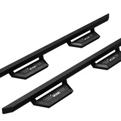 KYX Running Boards & Steps Bars Fit For 2020-2024 Chevy Silverado Sierra 2500HD 3500HD Extended Cab, A Pair 6 Inch Car Door Side Steps Side Bars Truck
