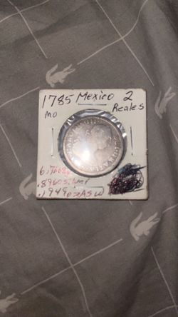 1785 Mexico 2 Reales silver coin