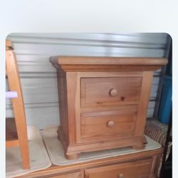 Wood dresser and nightstand