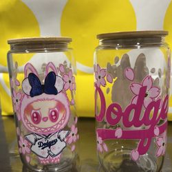 Labubu Dodgers Glass Can 