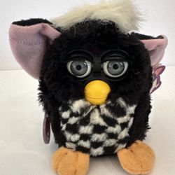 Tiger Electronics Furby Plush Checkerboard 70-(contact info removed) Not Working For Repair