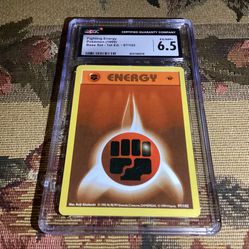 1999 Pokémon Base Set 1st Edition - Fighting Energy 97/102 - Graded CGC 6.5
