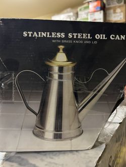 Stainless Steel Oil Can New In Box