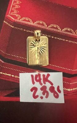 14K Solid Gold Pendant For Wedding 2.3Gr