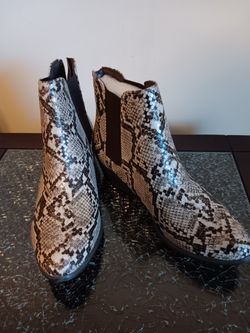 Snake Skin Booties 