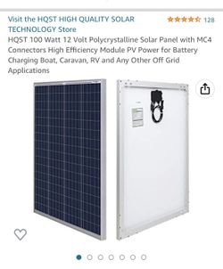 (6) 100 Watt Solar Panels (polycrystalline) Including Connections