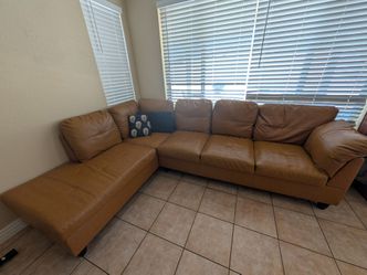 Faux leather sectional couch sofa