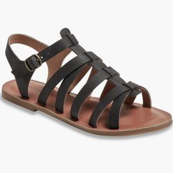 Lucky Brand Asmen leather strappy flat sandals women Size 6M