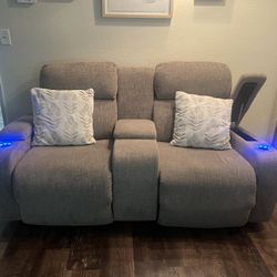 Set Of Electric Reclining Sofas 