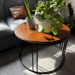 Wood And Metal Coffee Table 