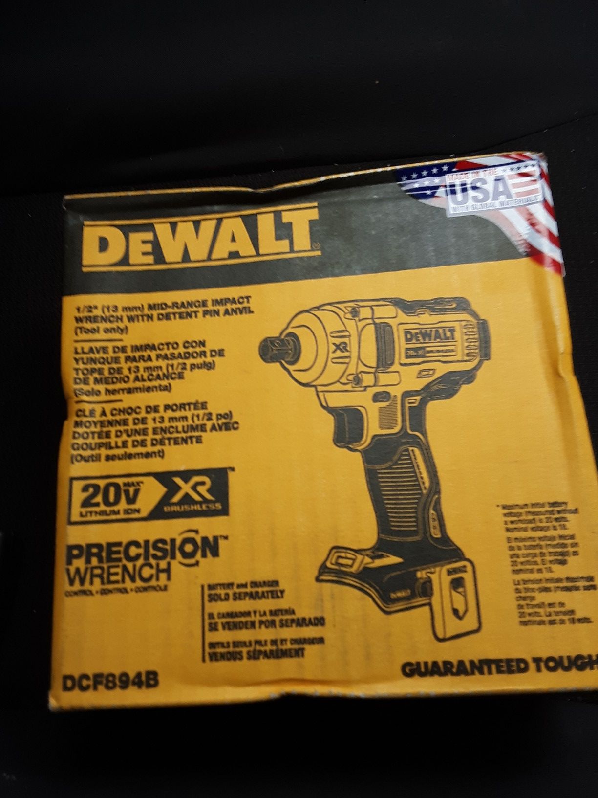 Dewalt 20v xr brushless mid-range impact wrench