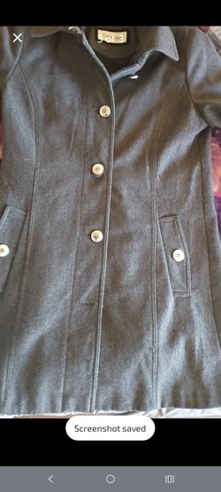 Calvin Klein charcoal gray pea coat