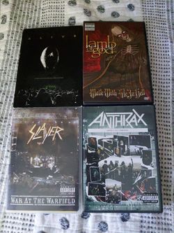 Lot of 4 Metal DVDs (Meshuggah, Lamb of God, Slayer, Anthrax)