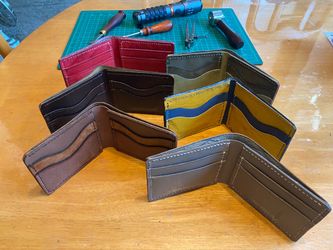 Hand made wallets, real leather