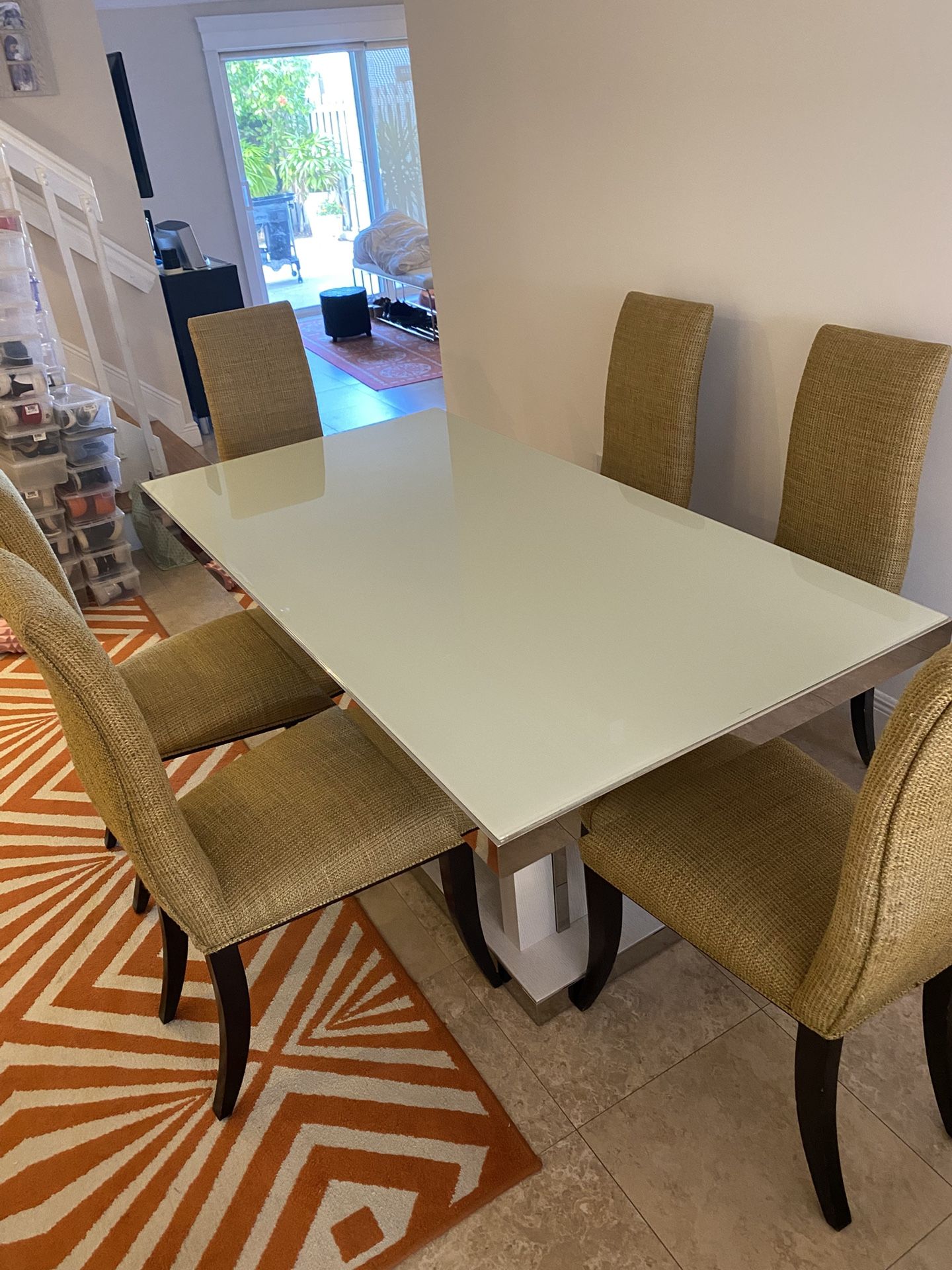 Modern Glass Dining Set