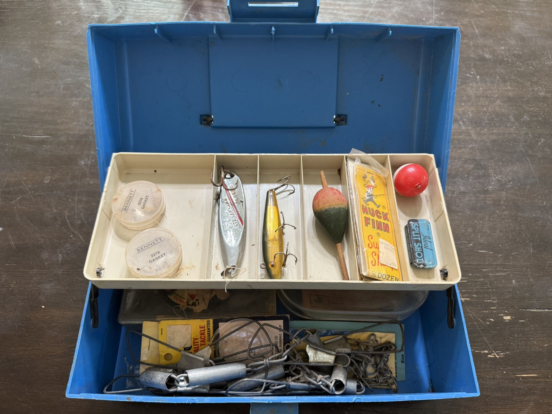 Vintage Fishing Tackle & Box