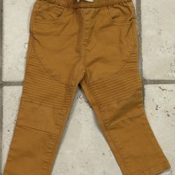 Art Class Baby Boy 18 Months Skinny Joggers Mustard Yellow Elastic Waistband