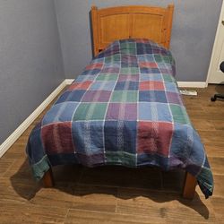 Twin Bed With Mattress and Headboard 