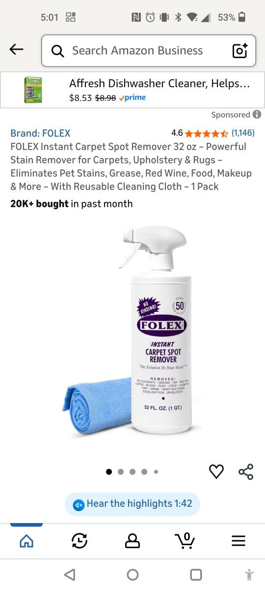 Instant Carpet Spot Remover