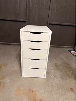 White 5-Drawer Filing & Storage Cabinet – Great Condition