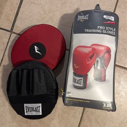Everlast Training Pads And Gloves