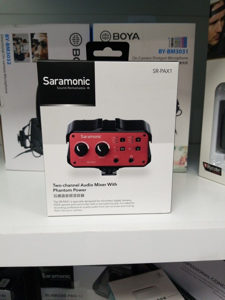 Saramonic Two Channel Audio Mixer With Phantom Power ☆ Saramonic Authorized Dealer ☆