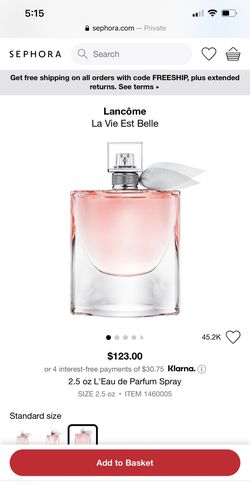 Lancôme Perfume 90% Full