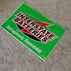 Interstate Batteries Aluminum Sign 2009