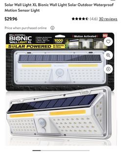 XL Solar Wall Light Waterproof Motion Sensor Light