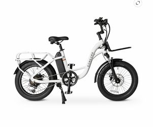 Concord 20" LoadPro Electric Cargo Bike 20" Wheels, 48V Class 2, Off-White, Fits Riders 4'11" - 6'3", Adult, Unisex