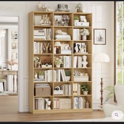 7-Tier Standard Wood Storage Bookcase