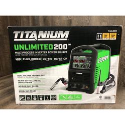 SEALED Titanium Unlimited 200 MIG Flux-Cored DC-TIG DC-Stick Welder 120/240 Volt