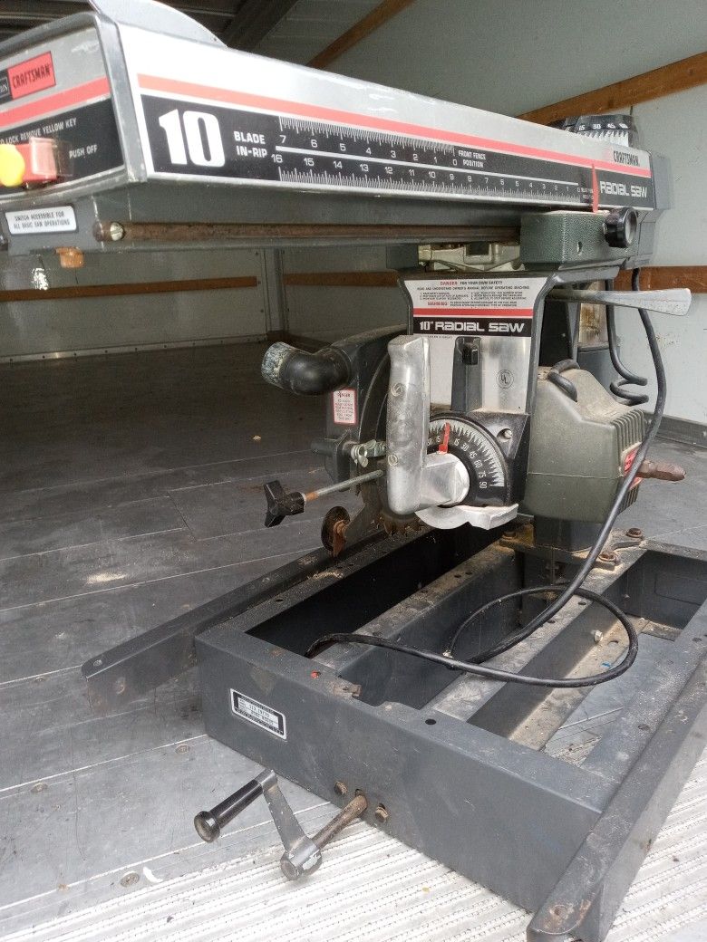 Craftsman Radial Arm Saw $50.