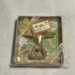 New Airplane bottle opener travel gift gold boarding pass kitchen can bar cart