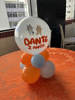 Bluey Themed Birthday Balloon Centerpiece