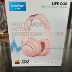 Life Q30 Multi-Mode Active Noise Cancelling Headphones - Pink (Brand New in Box!)