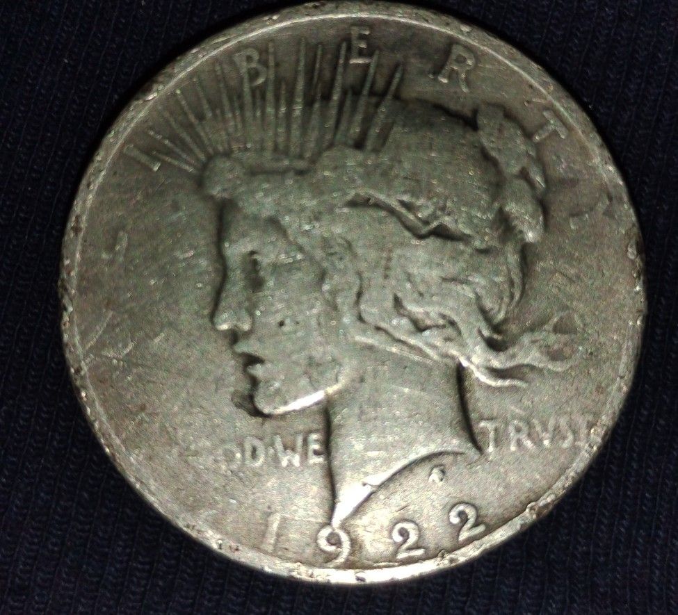 1922 Peace Dollar NMM Ungraded