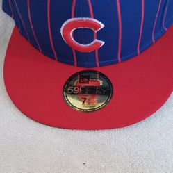 Chicago Cubs New Era MLB Pinstripe Fitted Hat 7 3/8