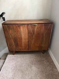 Mid-Century Wood Accent Cabinet