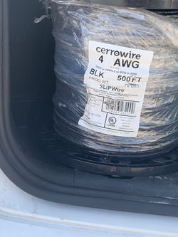500 Ft Of Black #4 Copper Wire 