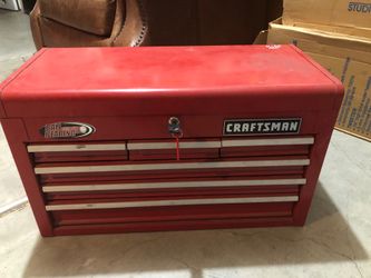 Craftsman 6 Drawer Tool Box Locking Vintage Working