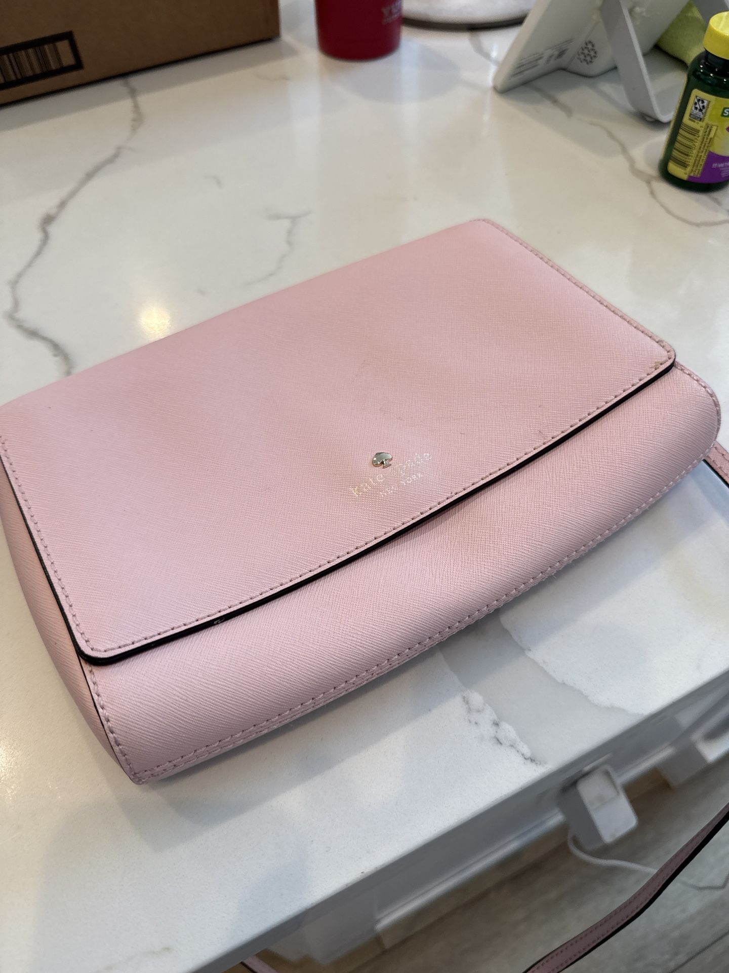 Kate Spade New York Pink Saffiano Leather Crossbody in beautiful gently-used condition.
