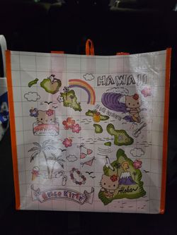Sanrio hello kitty hawaii Reusable plastic bag