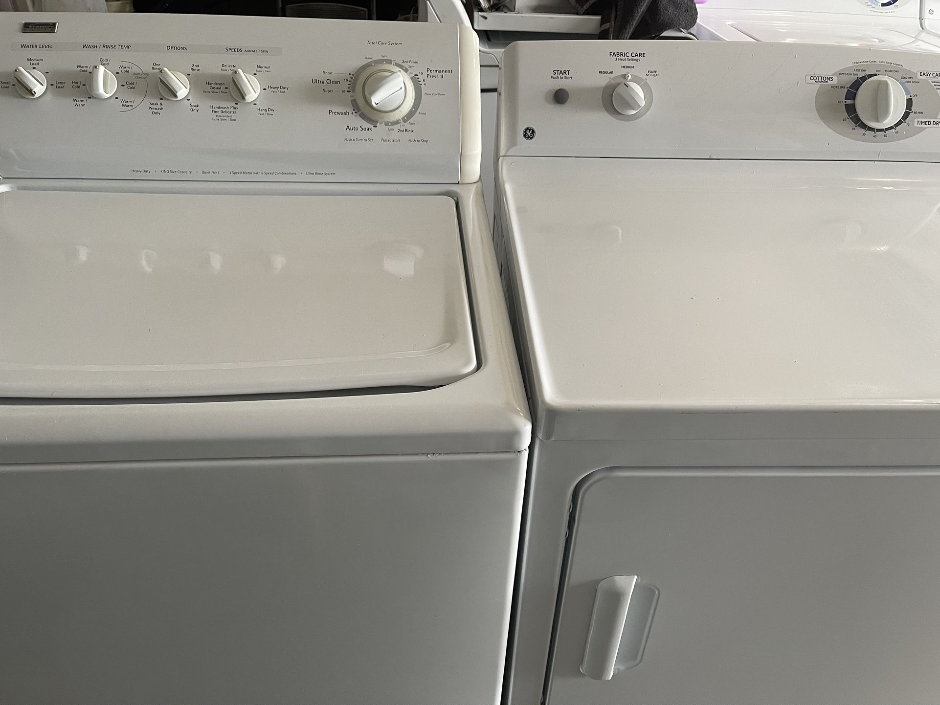 Kenmore King Size Washer Hotpoint Dryer Super Capacity