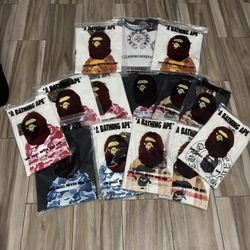 Bape Tees And Chrome Heart Sleeve