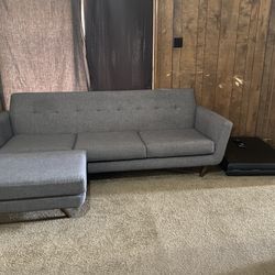 Gray Long Couch 