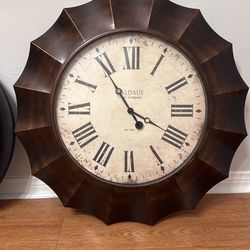 29 Inch Large Clock Brown Bronze