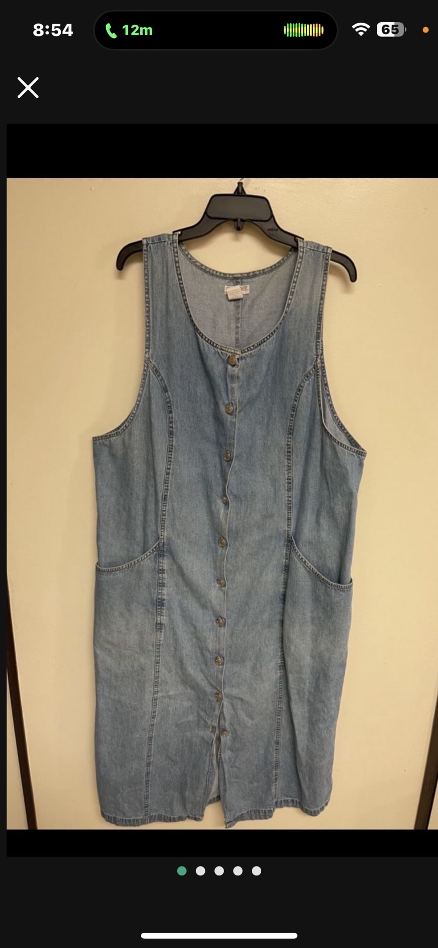 CA. CHEROKEE VINTAGE JEAN JUMPER. SIZE 24. PRELOVED.