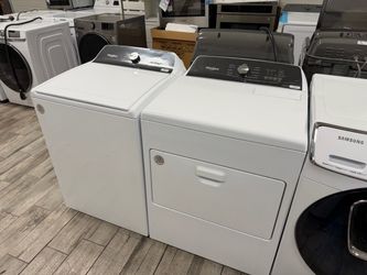 Whirlpool washer and dryer set electric with warranty